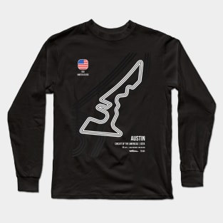 Austin Race Track (B&W) Long Sleeve T-Shirt